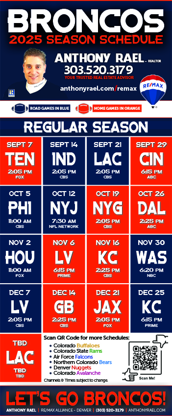 2025 Broncos Football Schedule